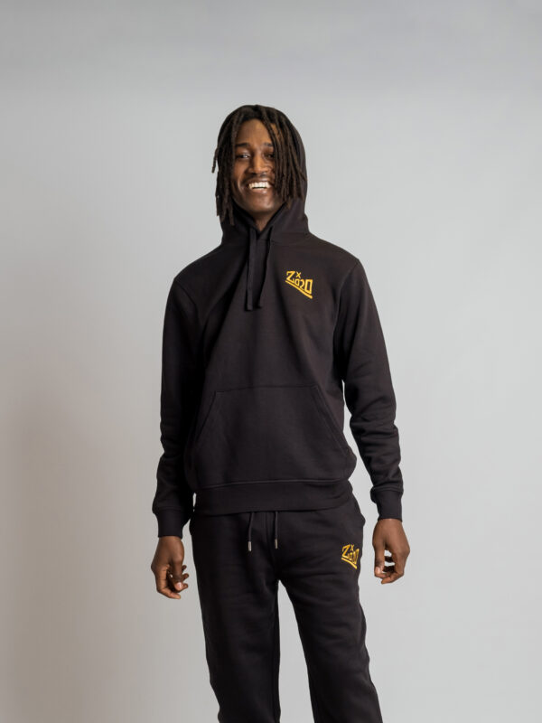 Unisex Black Hoodie Sweats Set
